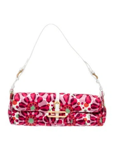 Pre-owned Jimmy Choo Satin Top Handle Bag In Pink