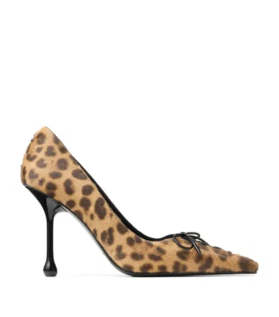JIMMY CHOO SCARLET 95 CALF HAIR PUMPS