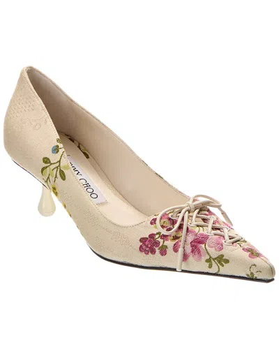 Jimmy Choo Scarlett 50 Jacquard Fabric Pump In Pink