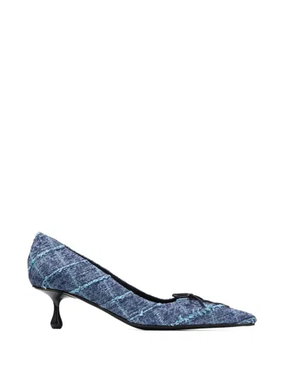 Jimmy Choo Scarlett 50 Lace-up Pumps In Blue