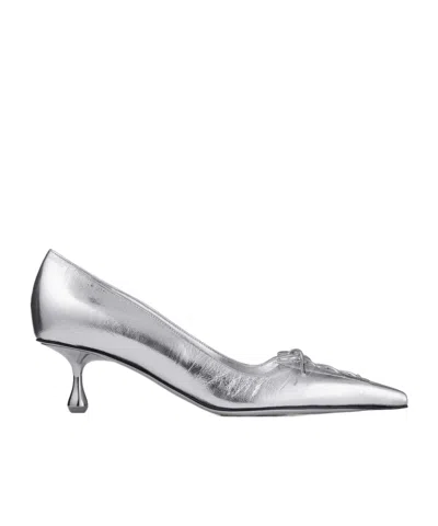 Jimmy Choo Scarlett 50 Lace-up Pumps In Gray