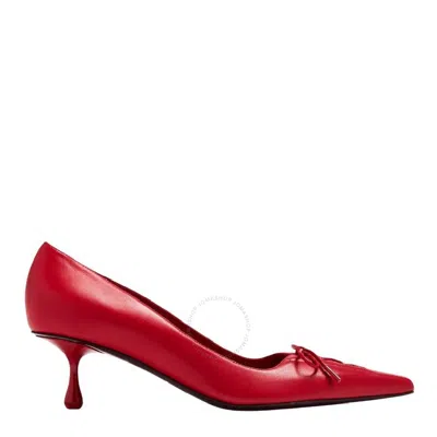 Jimmy Choo Scarlett 50 Leather Heel Pumps In Red