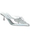 Jimmy Choo Scarlett 50 Leather Mule In Silver