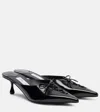 Jimmy Choo 50mm Scarlett Lace-up Pointed-toe Mules In Black
