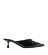 Jimmy Choo 50mm Scarlett Lace-up Pointed-toe Mules In Black