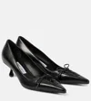 Jimmy Choo Scarlett Leather Lace-up Kitten Heel Pumps In Black
