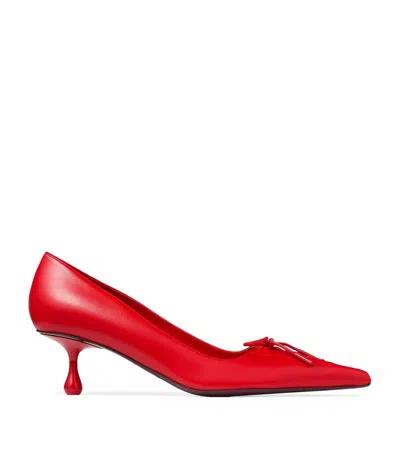 JIMMY CHOO SCARLETT 50 LEATHER PUMPS