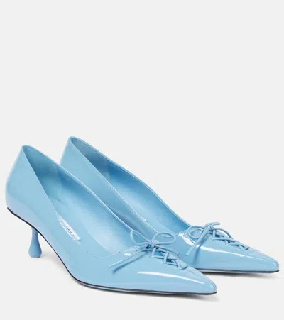 Jimmy Choo Scarlett 50 Patent Leather Pumps In Staubblau
