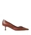 Jimmy Choo 50mm Scarlett Lace-up Snakeskin-effect Pumps In Brown