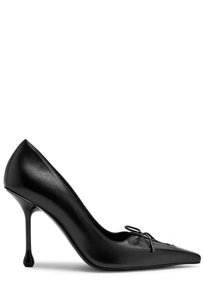 Jimmy Choo Scarlett 95 Lace-up Leather Pumps In Black