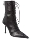 Jimmy Choo Scarlett 95 Leather Bootie In Black