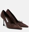 Jimmy Choo Scarlett 95 Suede Pumps In Brown