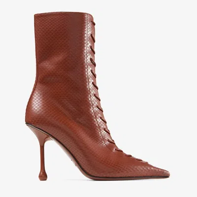 Jimmy Choo Scarlett Ankle Boot 85 In Brown