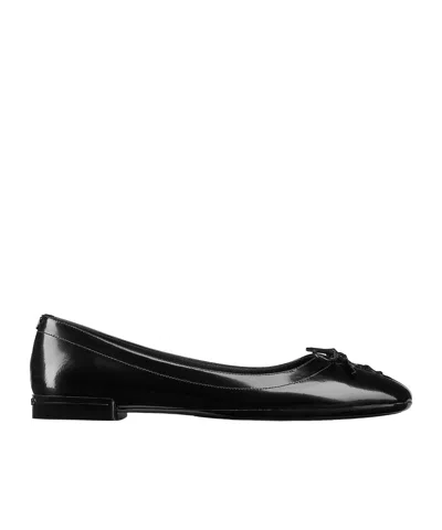 Jimmy Choo Scarlett Lace-up Bow Ballerina Flats In Black