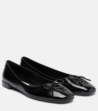JIMMY CHOO SCARLETT LEATHER BALLET FLATS