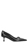 Jimmy Choo Scarlett Leather Lace-up Kitten Heel Pumps In Black