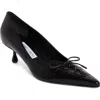 Jimmy Choo Scarlett Leather Lace-up Kitten Heel Pumps In Black
