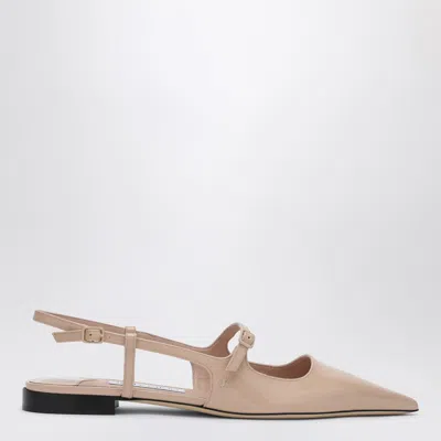 JIMMY CHOO JIMMY CHOO SCARPA DIDI FLAT NUDE IN PATENT LEATHER