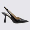 Jimmy Choo Amita 85 Patent Leather Slingback Pumps In Black