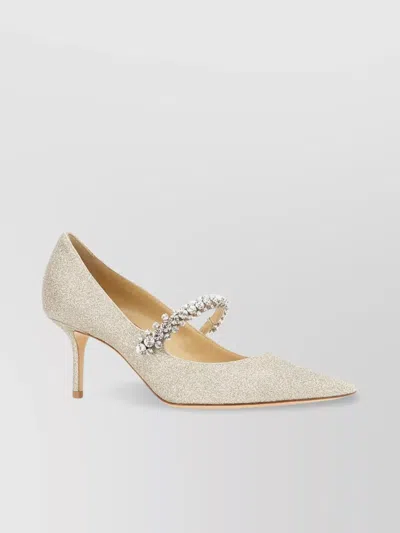 Jimmy Choo Sequin Strap Pump Rhinestone Embellishment