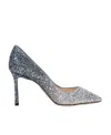 Jimmy Choo Romy Spring Onion Effect High Heels In Gray