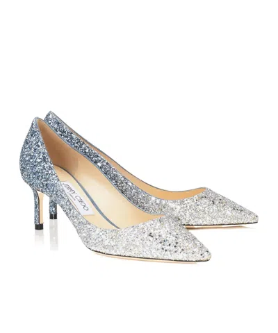 Jimmy Choo Sequined High Heels In White