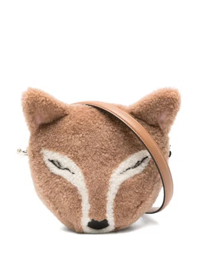 Jimmy Choo Shearling Bag In Brown