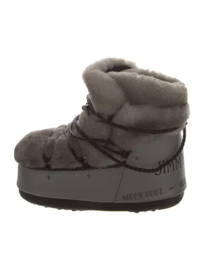 Pre-owned Jimmy Choo Shearling Boots W/ Tags In Brown