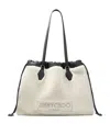 Jimmy Choo Shearling Drawstring Tote Bag
