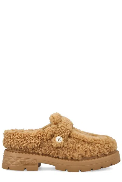Jimmy Choo Shea Mule Flat In Brown