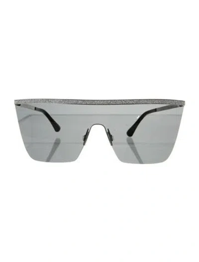 Pre-owned Jimmy Choo Shield Mirrored Sunglasses W/ Tags In Black