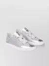 Jimmy Choo Shimmering Leather Sneakers Folding Heel