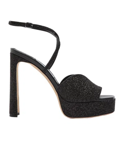 Jimmy Choo Shiny Leather Sandals In Black
