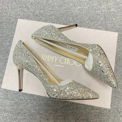 Jimmy Choo Shiny Pointed High Heels In Multicolor