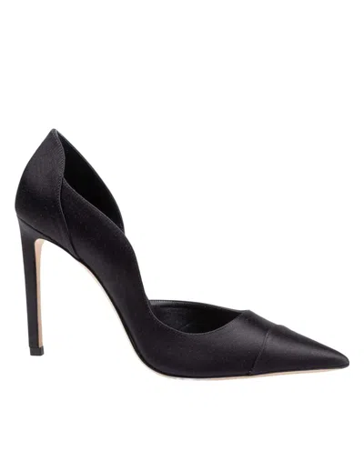 Jimmy Choo Shiny Satin Pump In Black