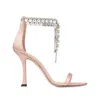Jimmy Choo Verity 100 Satin Heeled Sandals In Pink