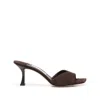 Jimmy Choo 70mm Skye Suede Heeled Sandals In Brown