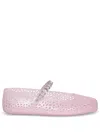 Jimmy Choo Mary Jane Jelly Ballet Flats In Pink