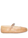 Jimmy Choo The Jelly Transparent Beige Ballet Flats With Crystals