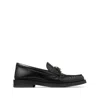 Jimmy Choo Addie Logo-plaque Leather Loafers In Black
