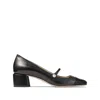 Jimmy Choo 'elisa 45' Black Pumps With Pearl Detail In Black