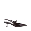 Jimmy Choo Didi 45 Slingback In Brushed Leather In Brown
