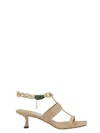 Jimmy Choo Reed 50mm Ankle-chain Sandals In Brown