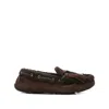 Jimmy Choo Manon Suede Shearling-lined Loafers In Brown