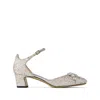 Jimmy Choo Decollete In Glittered Fabric In Gold