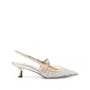 Jimmy Choo Didi 45 Glitter Slingback Pumps In Gold