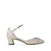 Jimmy Choo Decollete In Glittered Fabric In Gold