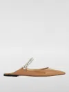 Jimmy Choo Bing Flat Mules In Biscuit