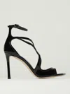 Jimmy Choo Azia95 Sandals With Squared Open Toe And Ankle Strap In Black