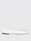 Jimmy Choo Elme Ballerina Leather Flats In Milk